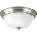 Progress Lighting - P3925-09 - Two Light Flush Mount - Dome Glass - Alabaster - Brushed Nickel