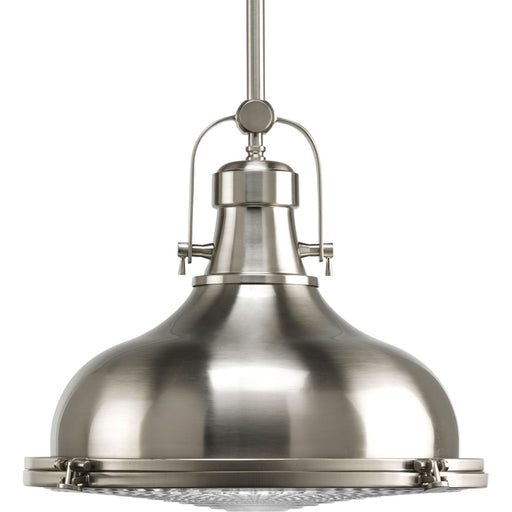 Fresnel Pendant One Light Pendant Brushed Nickel