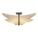 Hubbardton Forge - 123305-SKT-07-SH1995 - Four Light Semi-Flush Mount - Kirigami - Dark Smoke