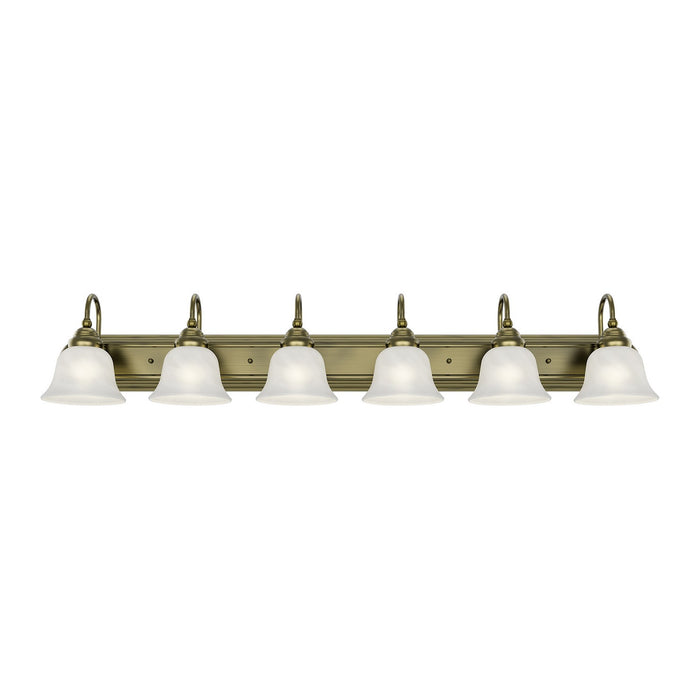 Livex Lighting - 1006-01 - Six Light Bath Vanity - Belmont - Antique Brass