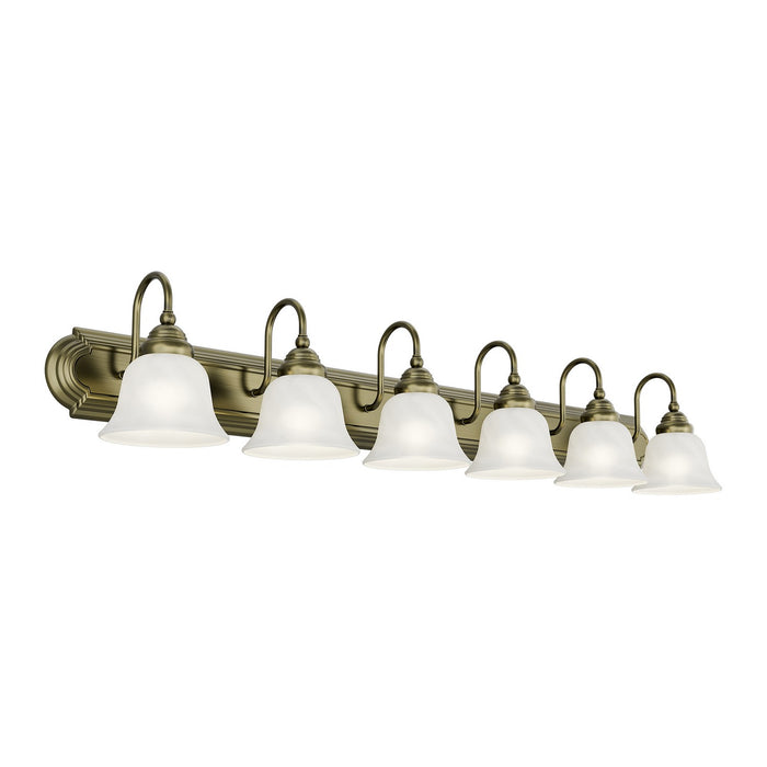 Livex Lighting - 1006-01 - Six Light Bath Vanity - Belmont - Antique Brass