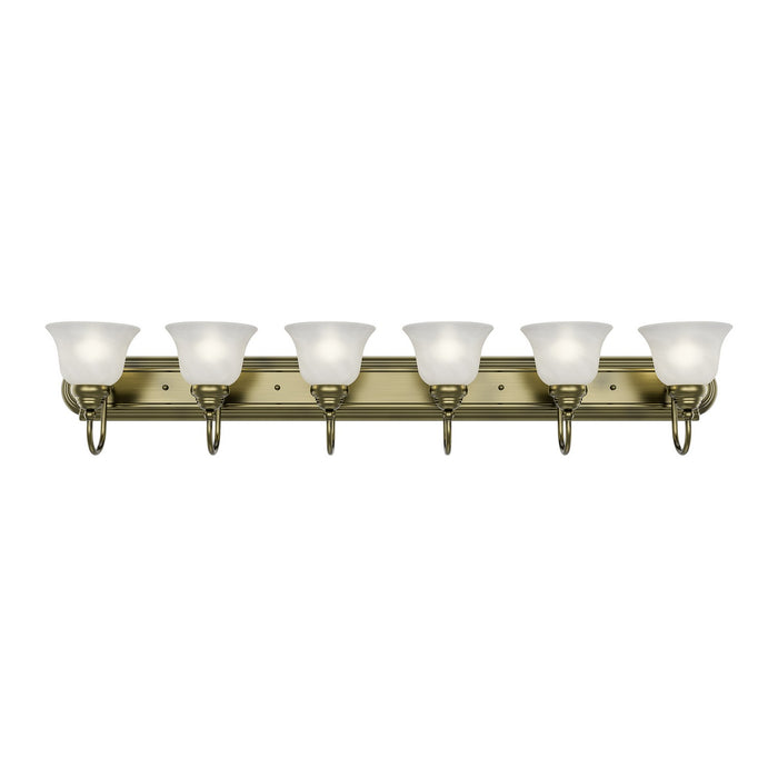 Livex Lighting - 1006-01 - Six Light Bath Vanity - Belmont - Antique Brass