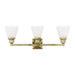 Livex Lighting - 1033-01 - Three Light Bath Vanity - Mission - Antique Brass