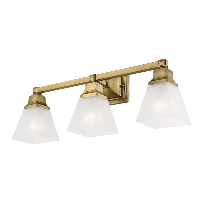 Livex Lighting - 1033-01 - Three Light Bath Vanity - Mission - Antique Brass