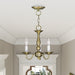 Livex Lighting - 5009-01 - Three Light Mini Chandelier/Ceiling Mount - Williamsburgh - Antique Brass