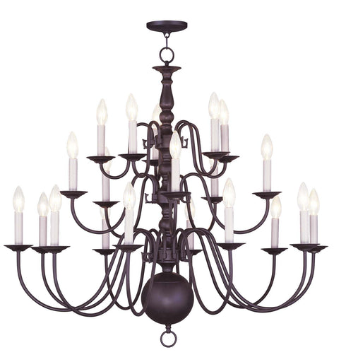 Williamsburgh 20 Light Chandelier Bronze