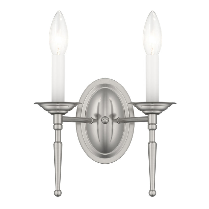 Livex Lighting - 5122-91 - Two Light Wall Sconce - Williamsburgh - Brushed Nickel