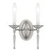 Livex Lighting - 5122-91 - Two Light Wall Sconce - Williamsburgh - Brushed Nickel