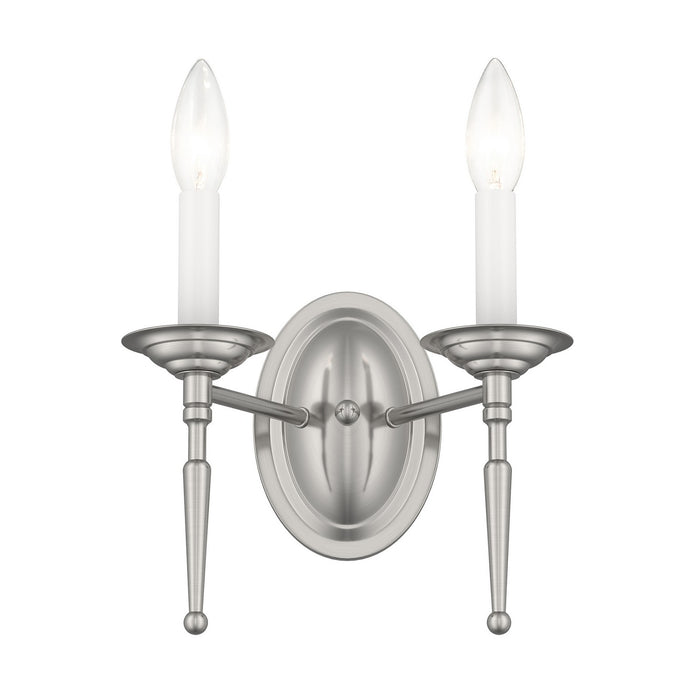 Livex Lighting - 5122-91 - Two Light Wall Sconce - Williamsburgh - Brushed Nickel