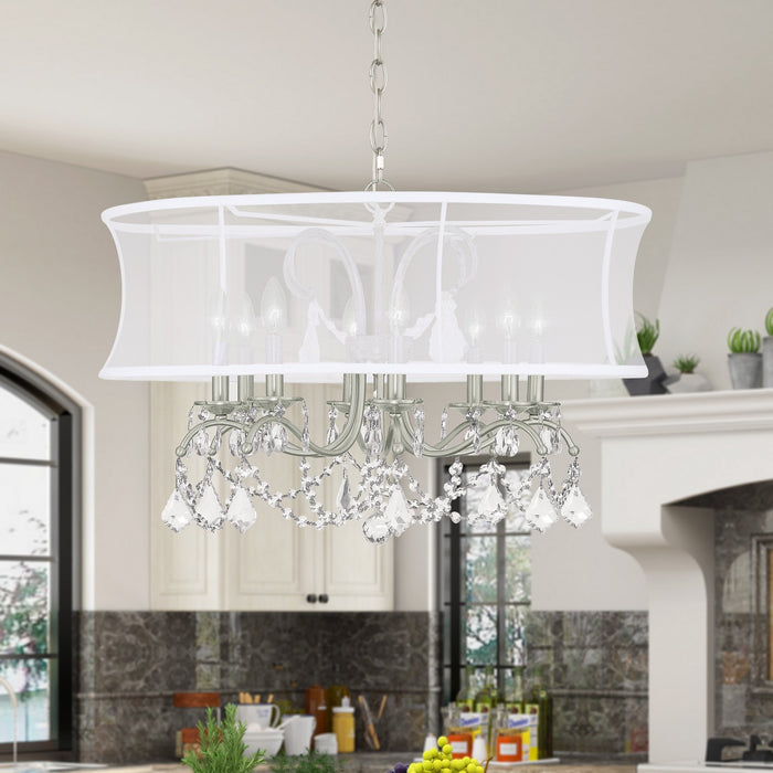 Livex Lighting - 6308-91 - Eight Light Chandelier - Newcastle - Brushed Nickel