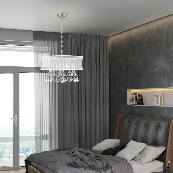 Livex Lighting - 6308-91 - Eight Light Chandelier - Newcastle - Brushed Nickel