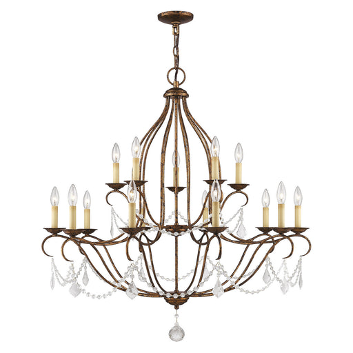 Livex Lighting - 6429-71 - 15 Light Chandelier - Chesterfield - Hand Applied Venetian Golden Bronze