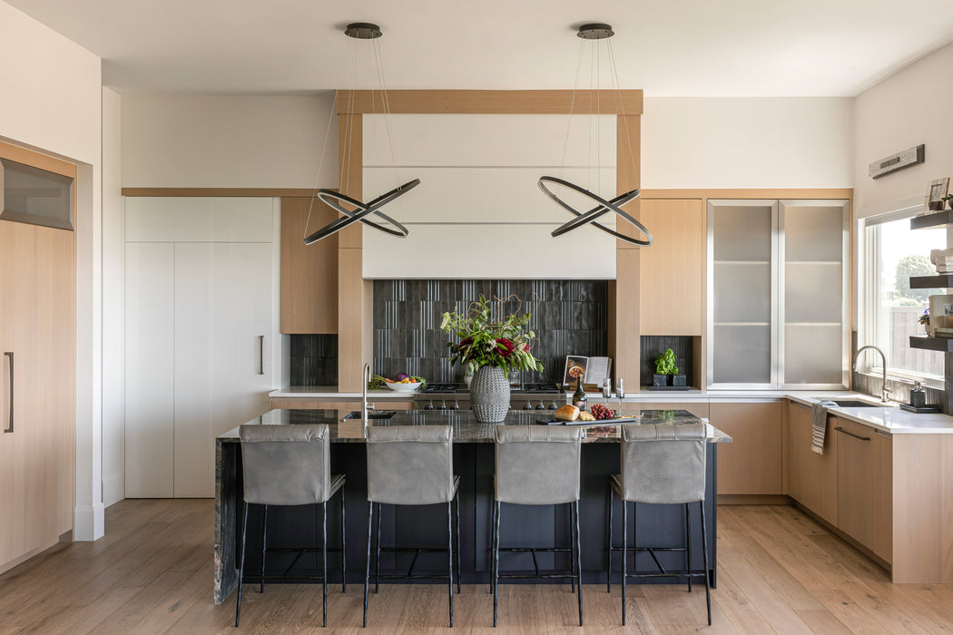 Circulo LED Chandelier Matte Black-Large Chandeliers-Dainolite Ltd-Lighting Design Store