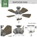 Watson 34" Ceiling Fan-Fans-Hunter-Lighting Design Store