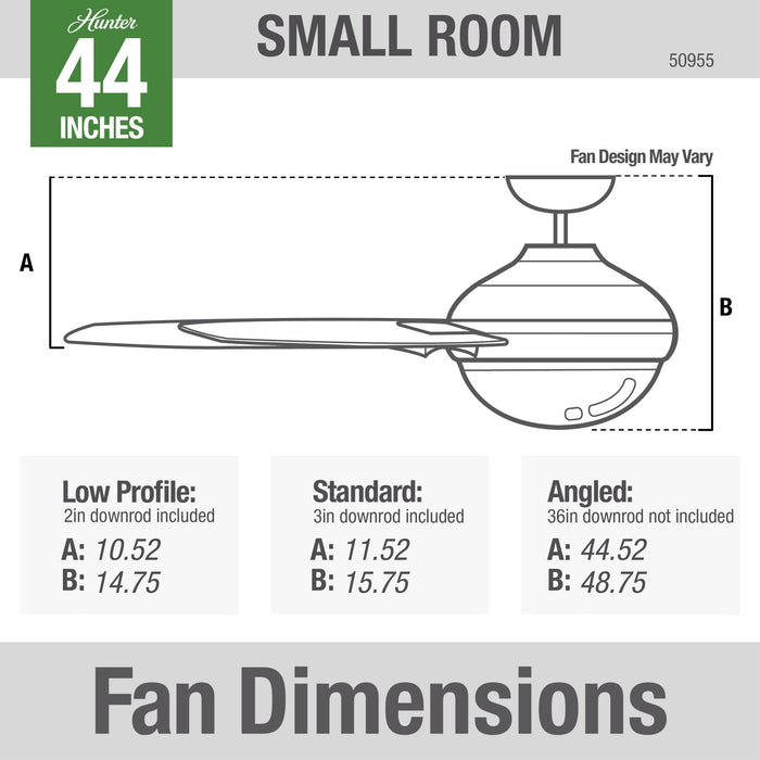 Radeon 44" Ceiling Fan-Fans-Hunter-Lighting Design Store