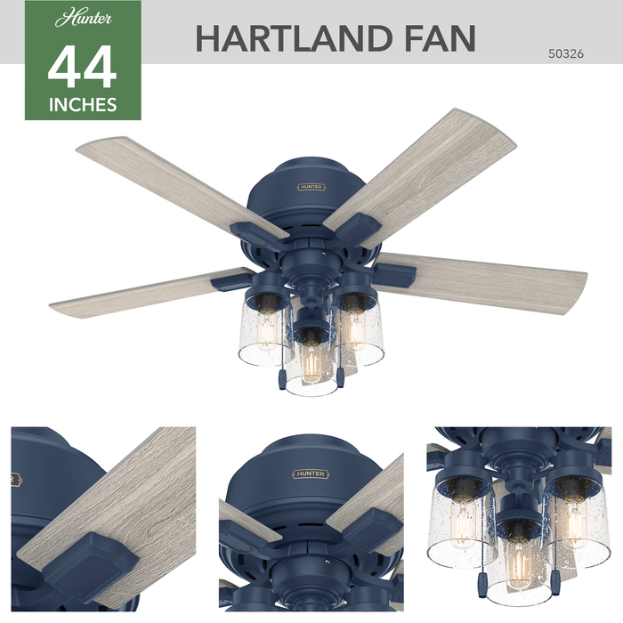 Hartland 44" Ceiling Fan-Fans-Hunter-Lighting Design Store