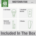 Midtown 48" Ceiling Fan-Fans-Hunter-Lighting Design Store
