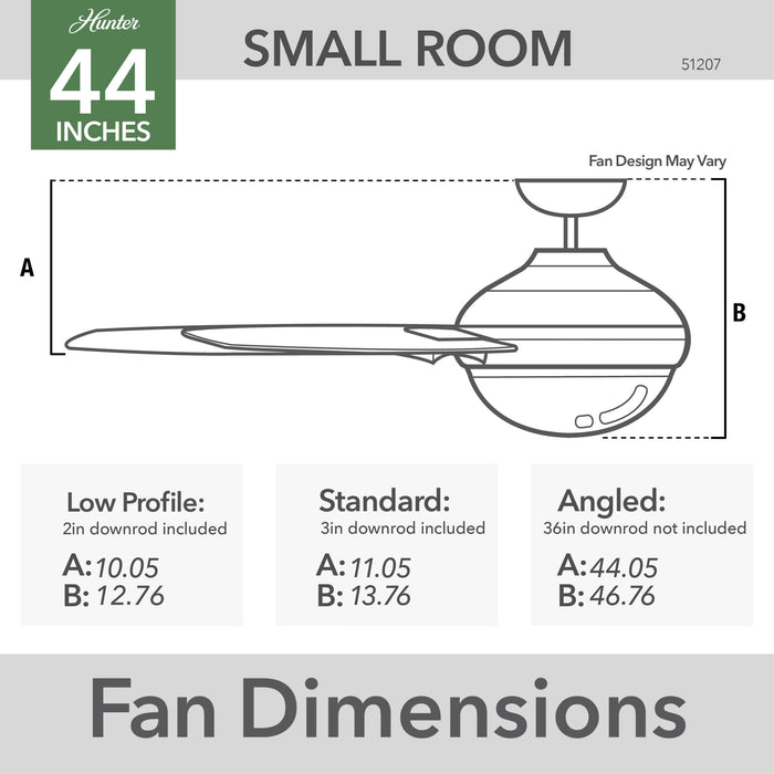 Pacer 44" Ceiling Fan-Fans-Hunter-Lighting Design Store