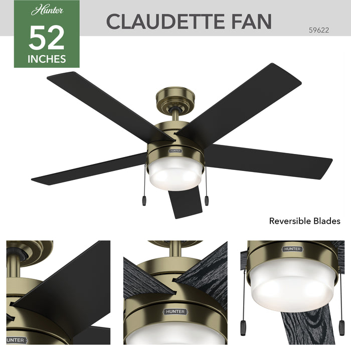 Claudette 52" Ceiling Fan-Fans-Hunter-Lighting Design Store