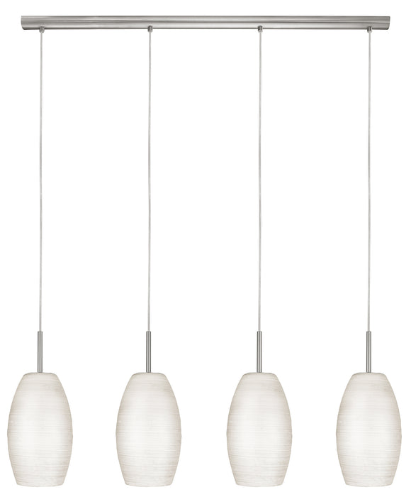 Eglo USA - 88955A - Four Light Linear Pendant - Batista 1 - Matte Nickel