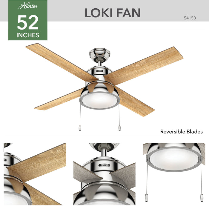 Loki 52" Ceiling Fan-Fans-Hunter-Lighting Design Store