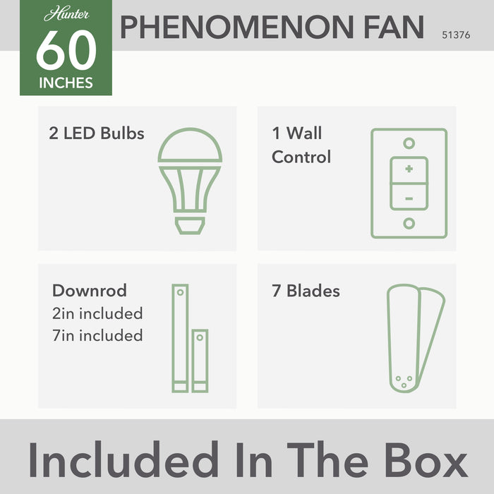 Phenomenon 60" Ceiling Fan-Fans-Hunter-Lighting Design Store