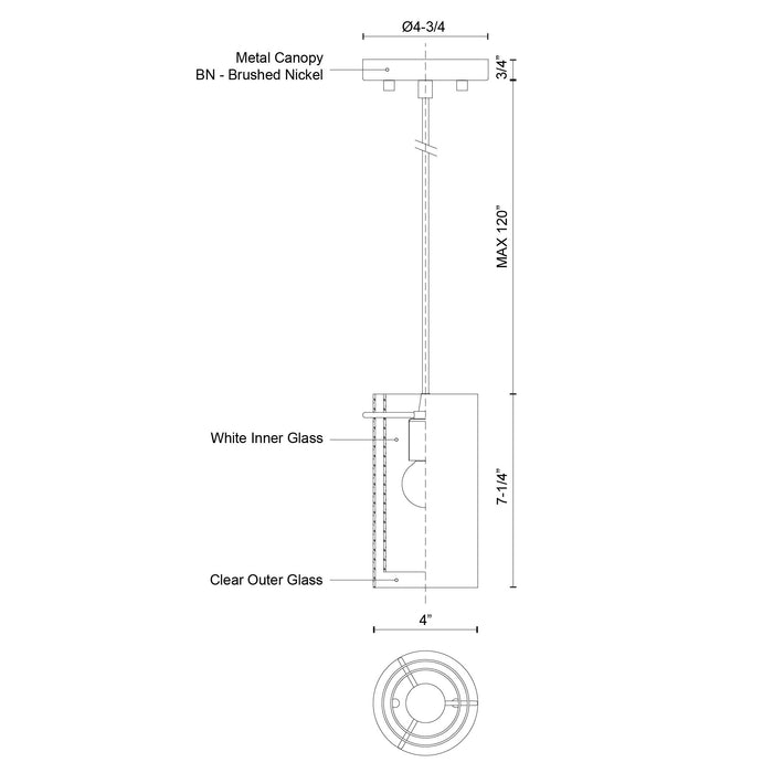 Firenze One Light Pendant White-Mini Pendants-Kuzco Lighting-Lighting Design Store