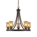 Golden - 1051-5 SBZ - Five Light Chandelier - Hidalgo - Sovereign Bronze