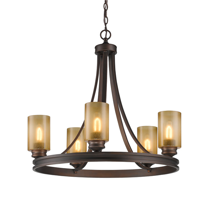 Golden - 1051-5 SBZ - Five Light Chandelier - Hidalgo - Sovereign Bronze