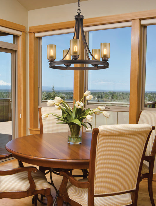 Golden - 1051-5 SBZ - Five Light Chandelier - Hidalgo - Sovereign Bronze