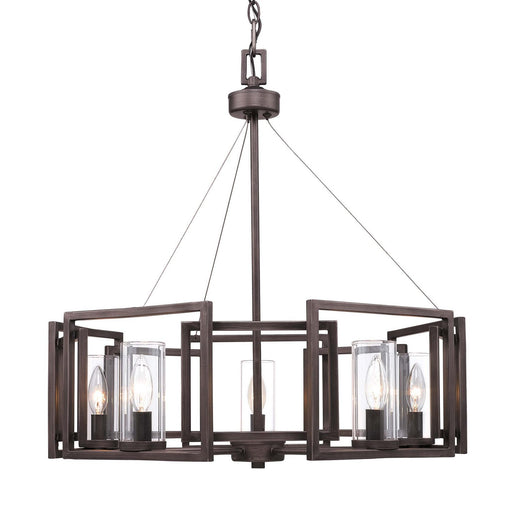 Golden - 6068-5 GMT - Five Light Chandelier - Marco - Gunmetal Bronze