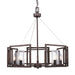 Golden - 6068-5 GMT - Five Light Chandelier - Marco - Gunmetal Bronze