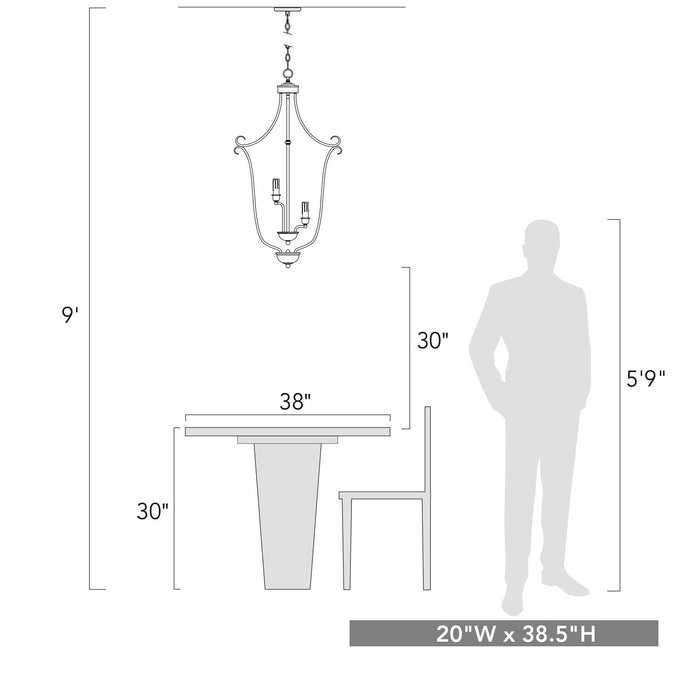 Golden - 6427-9 RBZ - Nine Light Chandelier - Grace - Rubbed Bronze