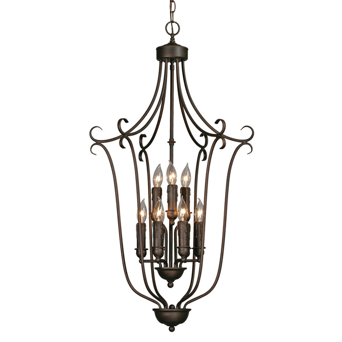 Golden - 6427-9 RBZ - Nine Light Chandelier - Grace - Rubbed Bronze