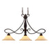 Golden - 8106-10 CDB - Three Light Linear Pendant - Torbellino - Cordoban Bronze