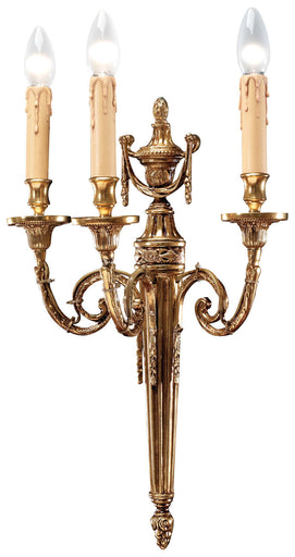 Metropolitan Three Light Wall Sconce French Gold