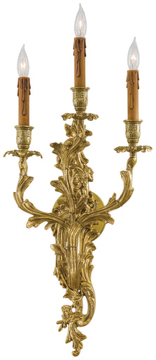 Metropolitan Three Light Wall Sconce Heirloom Gold