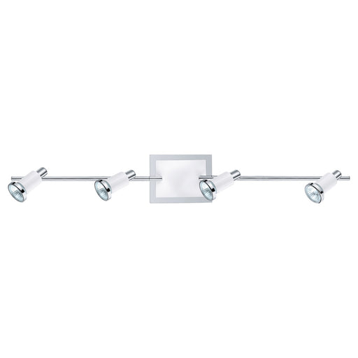 Eridan Four Light Fixed Track Light Chrome/Shiny White