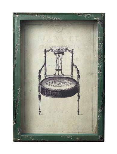 French Antique Chair Wall Decor