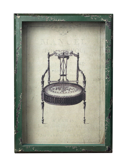 ELK Home - 128-1027 - Wall Decor - French Antique Chair - Distressed Verde