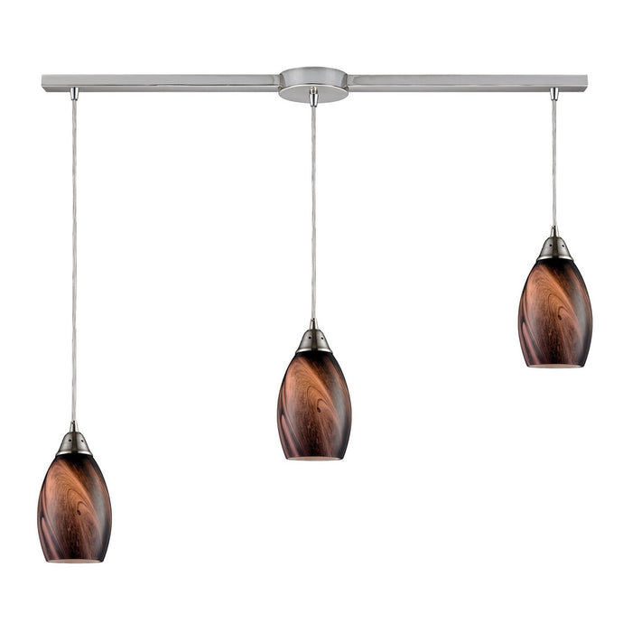 ELK Home - 31133/3L-RCK - Three Light Pendant - Formations - Satin Nickel