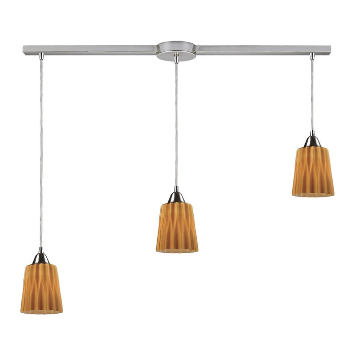 ELK Home - 31141/3L-AMB - Three Light Pendant - Angles - Satin Nickel