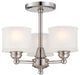 Minka-Lavery - 1738-613 - Three Light Semi Flush Mount - 1730 Series - Polished Nickel