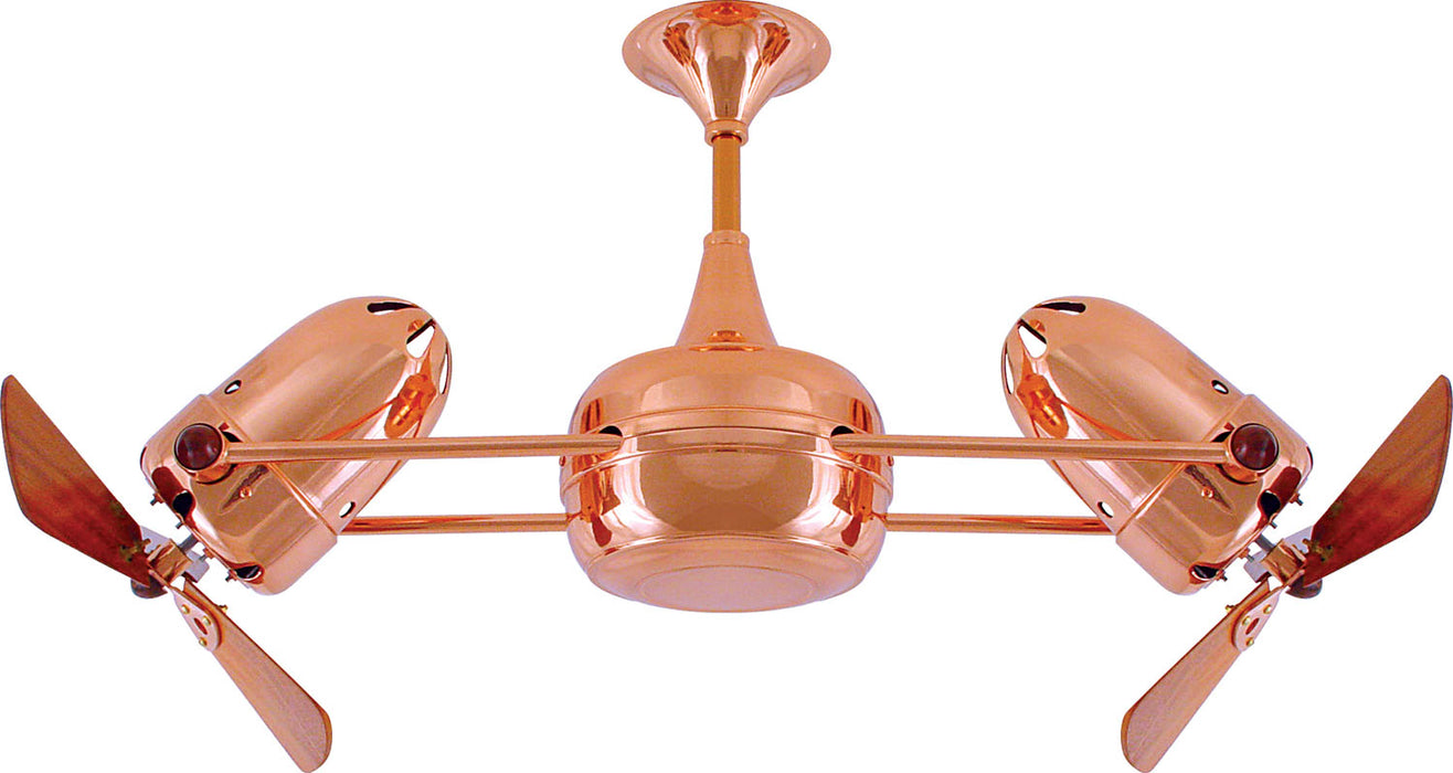 Matthews Fan Company - DD-CP-WD - 36 Inch Ceiling Fan - Duplo-Dinamico - Polished Copper