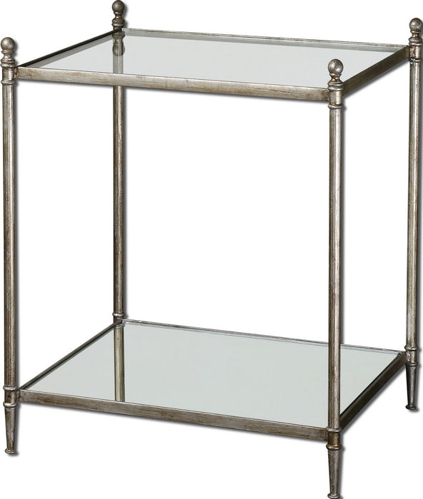 Uttermost - 24282 - End Table - Gannon - Antiqued silver leaf