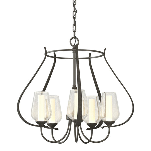 Flora Five Light Chandelier Dark Smoke