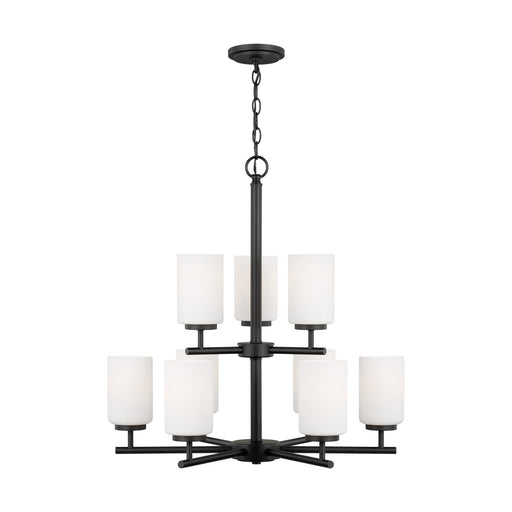 Generation Lighting - 31162-112 - Nine Light Chandelier - Oslo - Midnight Black