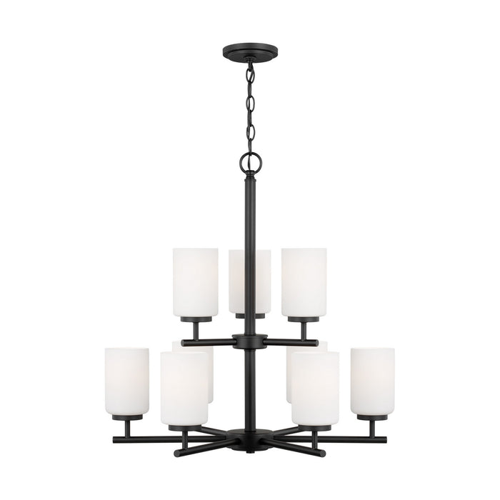 Generation Lighting - 31162-112 - Nine Light Chandelier - Oslo - Midnight Black