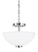 Generation Lighting - 77160-05 - Two Light Semi-Flush Convertible Pendant - Oslo - Chrome