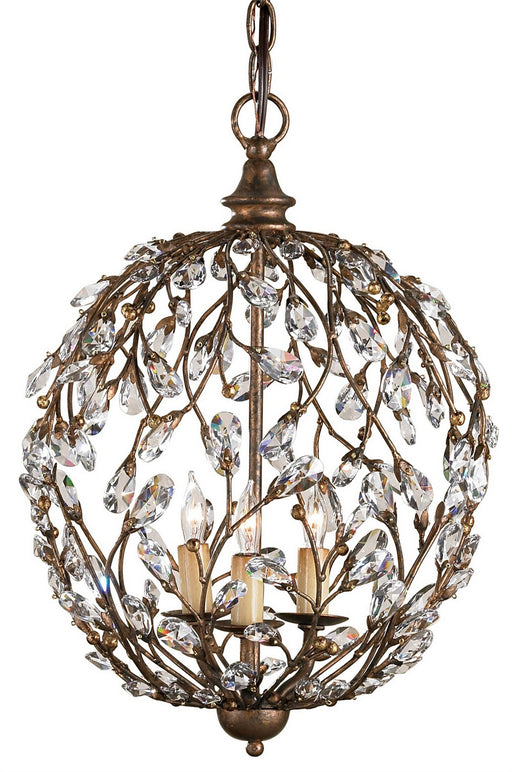 Currey and Company - 9652 - Three Light Chandelier - Crystal - Cupertino